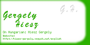 gergely hiesz business card